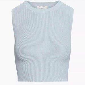 Aritzia Babaton Sky Blue Ribbed Tank Top